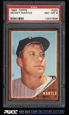 1962 Topps SETBREAK Mickey Mantle 200 PSA 8 NMMT PWCC