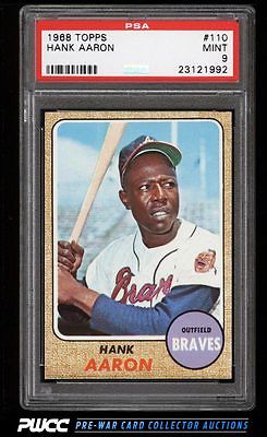 1968 Topps SETBREAK Hank Aaron 110 PSA 9 MINT PWCC