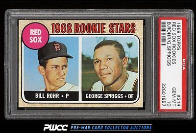 1968 Topps SETBREAK Red Sox Rookies 314 PSA 10 GEM MINT PWCC