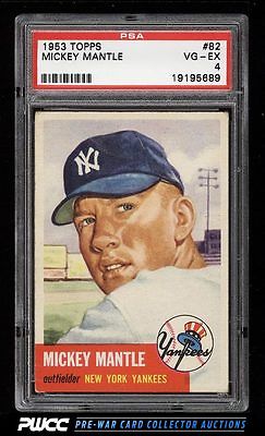 1953 Topps Mickey Mantle SHORT PRINT 82 PSA 4 VGEX PWCC