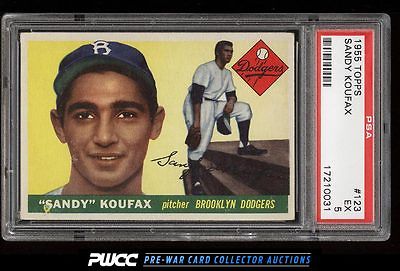 1955 Topps Sandy Koufax ROOKIE RC 123 PSA 5 EX PWCC