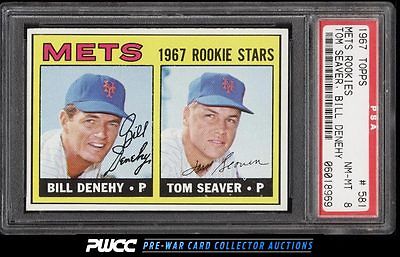 1967 Topps Tom Seaver ROOKIE RC 581 PSA 8 NMMT PWCC