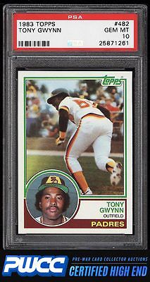 1983 Topps Tony Gwynn ROOKIE RC 482 PSA 10 GEM MINT PWCCHE