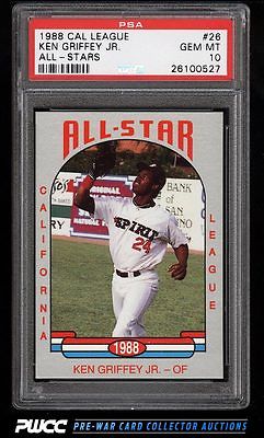 1988 Cal League AllStars Ken Griffey Jr ROOKIE RC 26 PSA 10 GEM MINT PWCC