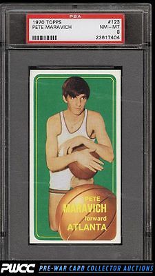 1970 Topps Basketball Pete Maravich ROOKIE RC 123 PSA 8 NMMT PWCC