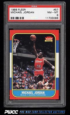 1986 Fleer Basketball Michael Jordan ROOKIE RC 57 PSA 8 NMMT PWCC