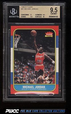 1986 Fleer Basketball Michael Jordan ROOKIE RC 57 BGS 95 GEM MINT PWCC