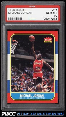 1986 Fleer Basketball Michael Jordan ROOKIE RC 57 PSA 10 GEM MINT PWCC