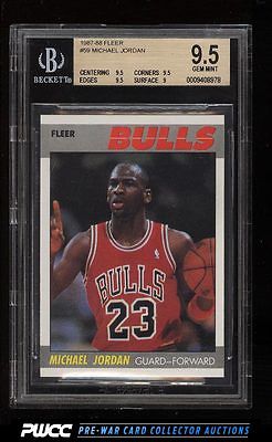 1987 Fleer Basketball Michael Jordan 59 BGS 95 GEM MINT PWCC