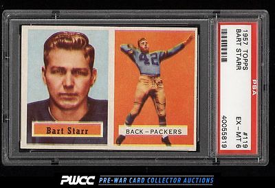 1957 Topps Football Bart Starr ROOKIE RC 119 PSA 6 EXMT PWCC