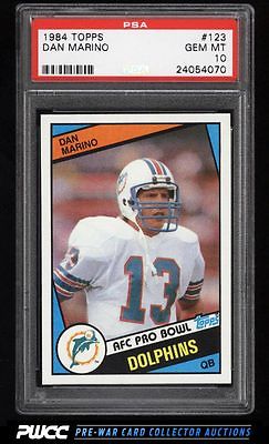 1984 Topps Football Dan Marino ROOKIE RC 123 PSA 10 GEM MINT PWCC