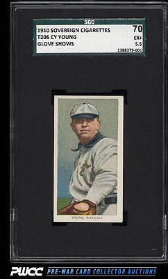 190911 T206 Cy Young CLEVELAND GLOVE SHOWS SOVEREIGN SGC 5570 EX PWCC