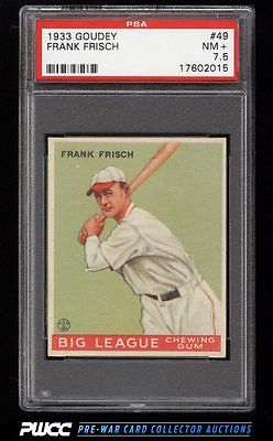 1933 Goudey Frank Frisch 49 PSA 75 NRMT PWCC