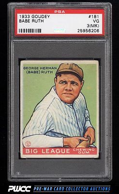 1933 Goudey Babe Ruth 181 PSA 3mk VG PWCC