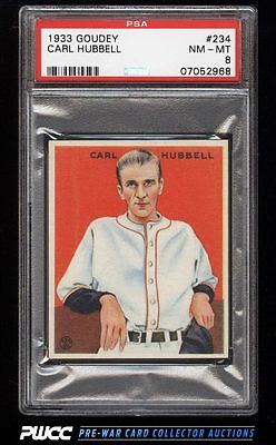 1933 Goudey Carl Hubbell 234 PSA 8 NMMT PWCC