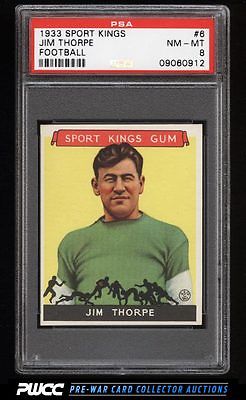 1933 Goudey Sport Kings SETBREAK Jim Thorpe FOOTBALL 6 PSA 8 NMMT PWCC