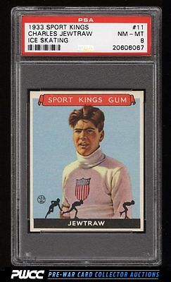 1933 Goudey Sport Kings SETBREAK Charles Jewtraw ICE SKATING 11 PSA 8 PWCC