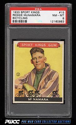 1933 Goudey Sport Kings SETBREAK Reggie McNamara BICYCLING 15 PSA 8 NMMT PWCC