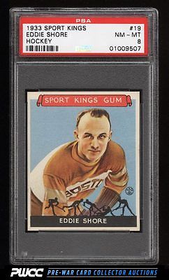 1933 Goudey Sport Kings SETBREAK Eddie Shore HOCKEY 19 PSA 8 NMMT PWCC