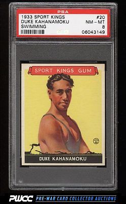 1933 Goudey Sport Kings SETBREAK Duke Kahanamoku SWIMMING 20 PSA 8 NMMT PWCC