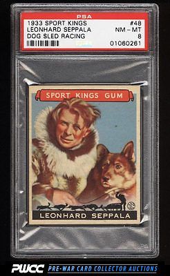 1933 Goudey Sport Kings SETBREAK Leonhard Seppala SLED RACING 48 PSA 8 PWCC