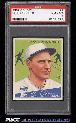 1934 Goudey SETBREAK Leo Durocher 7 PSA 8 NMMT PWCC