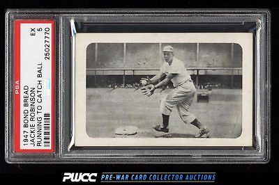 1947 Bond Bread Jackie Robinson ROOKIE RC RUNNING TO CATCH BALL PSA 5 EX PWCC