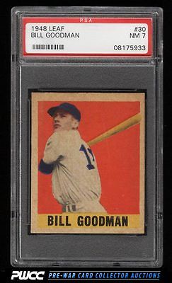 1948 Leaf Bill Goodman SP ROOKIE RC 30 PSA 7 NRMT PWCC