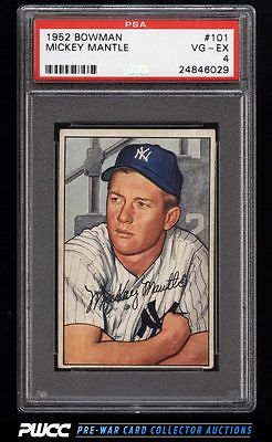 1952 Bowman Mickey Mantle 101 PSA 4 VGEX PWCC