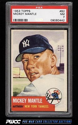 1953 Topps Mickey Mantle SHORT PRINT 82 PSA 7 NRMT PWCC