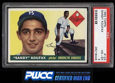 1955 Topps Sandy Koufax ROOKIE RC 123 PSA 4 VGEX PWCCHE