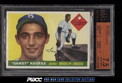 1955 Topps Sandy Koufax ROOKIE RC 123 BVG 75 NRMT PWCC