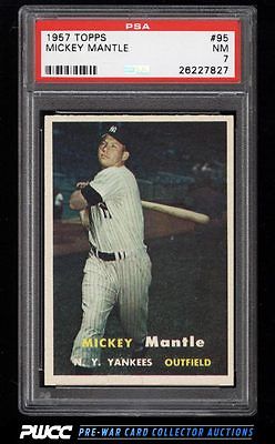 1957 Topps Mickey Mantle 95 PSA 7 NRMT PWCC