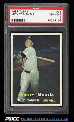 1957 Topps Mickey Mantle 95 PSA 8 NMMT PWCC