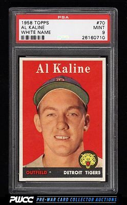 1958 Topps Al Kaline 70 PSA 9 MINT PWCC