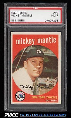 1959 Topps Mickey Mantle 10 PSA 7 NRMT PWCC