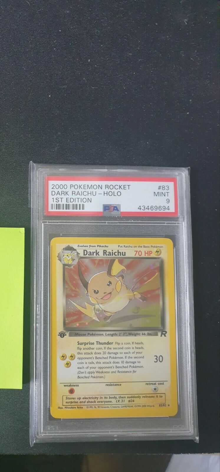 Pokemon Dark Raichu Holo PSA 9 1st edition