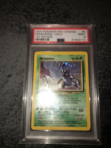 PSA 9 Neo Genesis Heracross 1st Edition Holo Rare Pokemon Card 6111