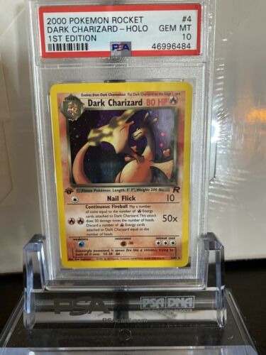 POKEMON PSA 10 1ST EDITION GEM MINT DARK CHARIZARD TEAM ROCKET HOLO RARE CARD 4