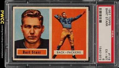 1957 Topps Football Bart Starr ROOKIE RC 119 PSA 6 EXMT