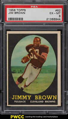 1958 Topps Football Jim Brown ROOKIE RC 62 PSA 6 EXMT