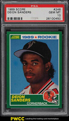 1989 Score Football Deion Sanders ROOKIE RC 246 PSA 10 GEM MINT