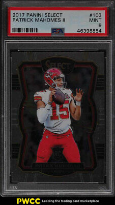 2017 Select Football Patrick Mahomes II ROOKIE RC 103 PSA 9 MINT