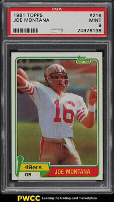 1981 Topps Football Joe Montana ROOKIE RC 216 PSA 9 MINT