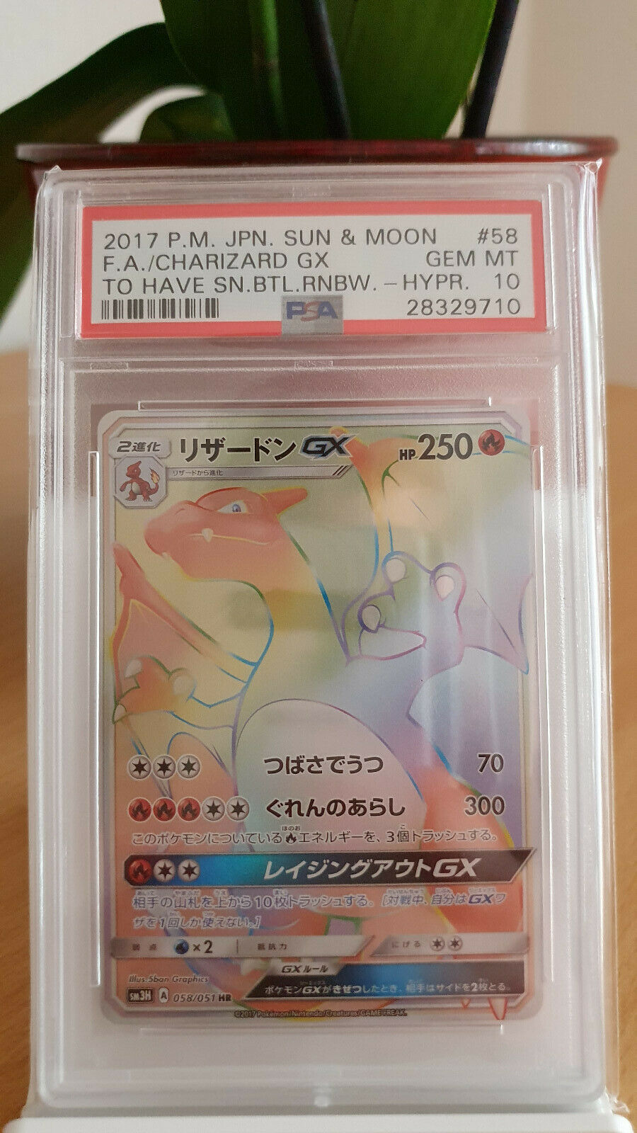 Pokemon PSA 10 GEM MINT Charizard GX 058051 HR Japanese