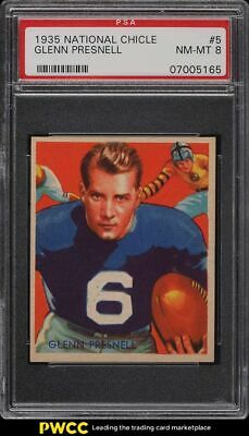 1935 National Chicle Football Glenn Presnell 5 PSA 8 NMMT