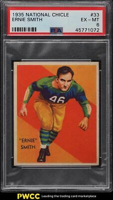 1935 National Chicle Football Ernie Smith 33 PSA 6 EXMT