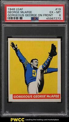 1948 Leaf Football George McAfee ROOKIE RC GORGEOUS GEORGE 19 PSA 6 EXMT