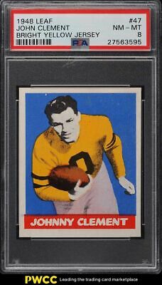 1948 Leaf Football John Clement 47 PSA 8 NMMT
