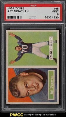 1957 Topps Football Art Donovan 65 PSA 9 MINT